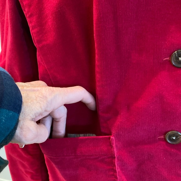 Lands End Womens Fuchsia Corduroy Blazer. / Size 14 - Picture 4 of 11